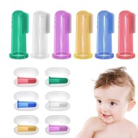 Amazon hot selling dog pet toy molar fda infant  teether mother soft silicone baby finger toothbrush